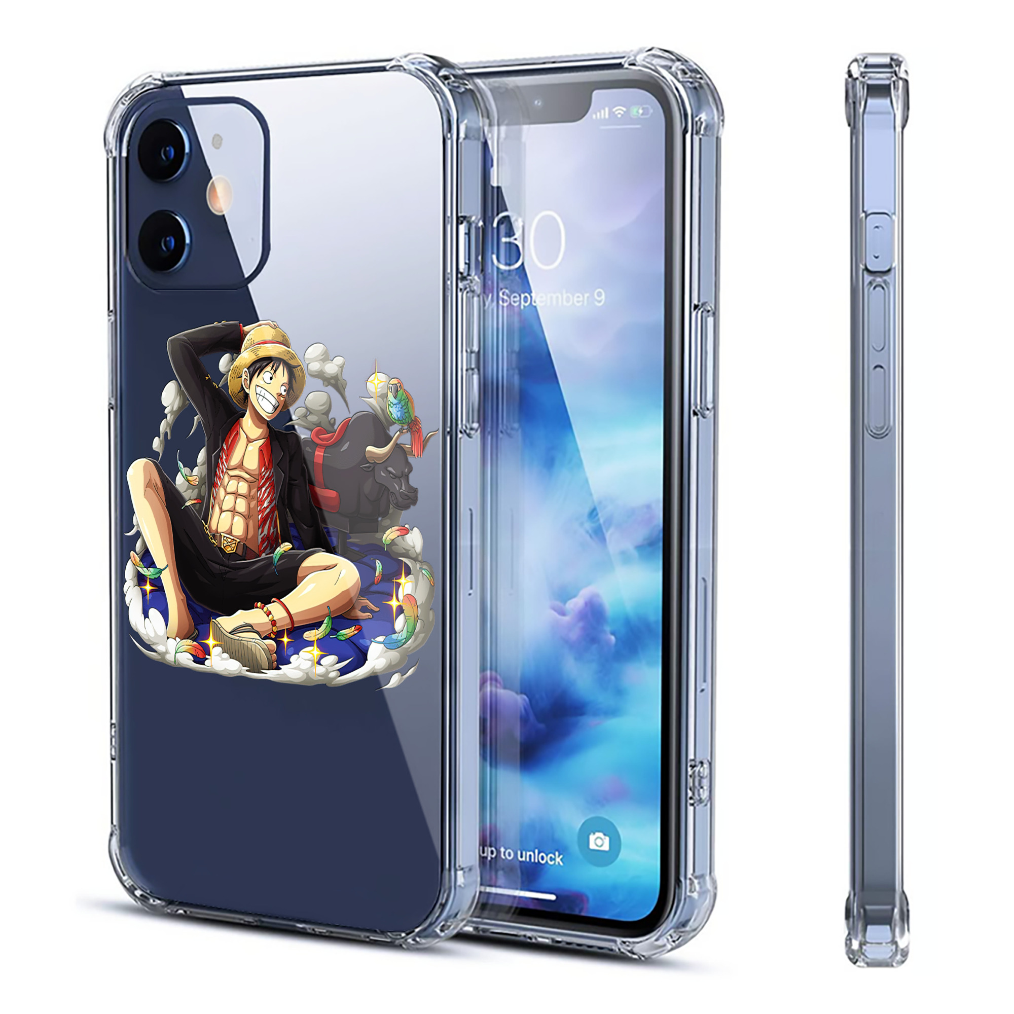 （画像用） ワンピース モンキー・D・ルフィ ONE PIECE Monkey D. Luffy 【iPhone 12シリーズ対応】透明スマホケース（クリアソフトケース）
